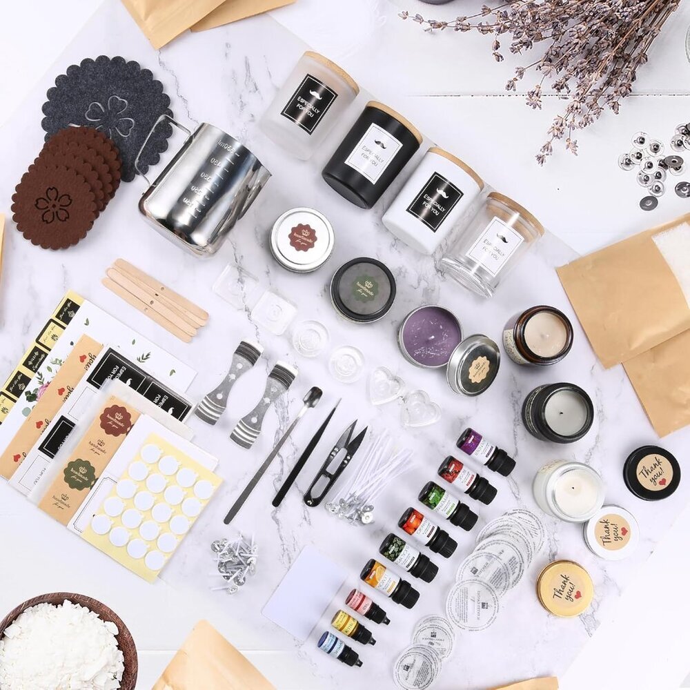 Complete Candle Making Kit, DIY Candle Making Supplies for Adults, Include Soy W - Picture 9 of 9